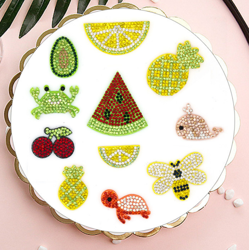Sewing Id - 20 Pcs Turtle Berry Rhinestones Patches