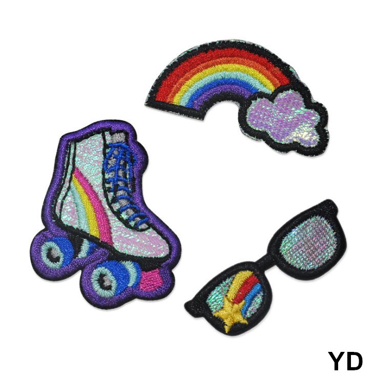 10 Pcs Rainbow Embroidered Pat - đánh giá và giá Sewing Id