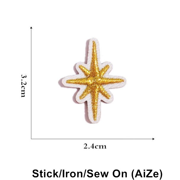 Stick Iron Sew On 10 Pcs Stars - đánh giá và giá Sewing Id