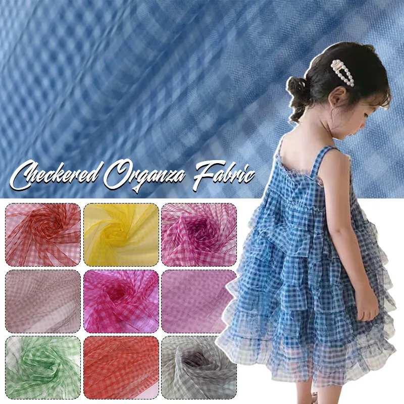 90x150cm Check Mesh Fabric Tra - đánh giá và giá Sewing Batik Fabric