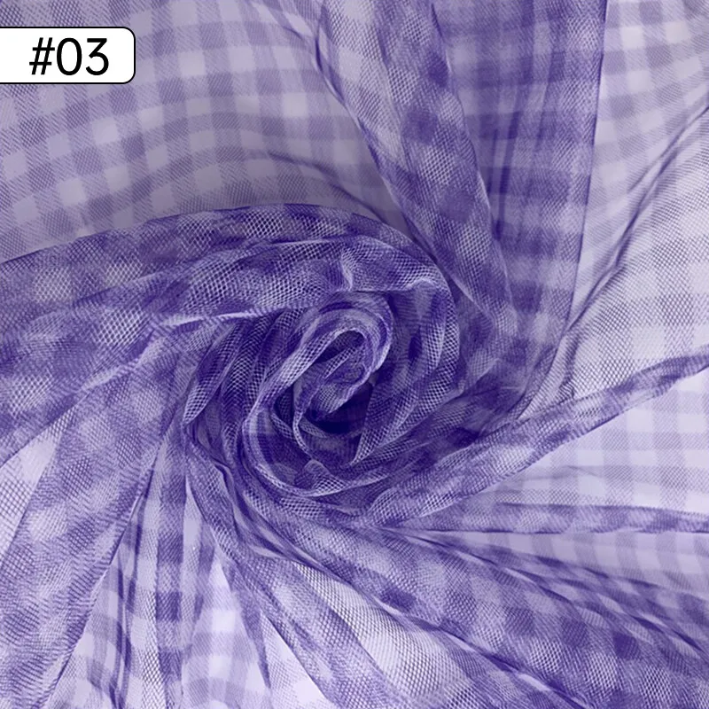 90x150cm Check Mesh Fabric Tra - đánh giá và giá Sewing Batik Fabric