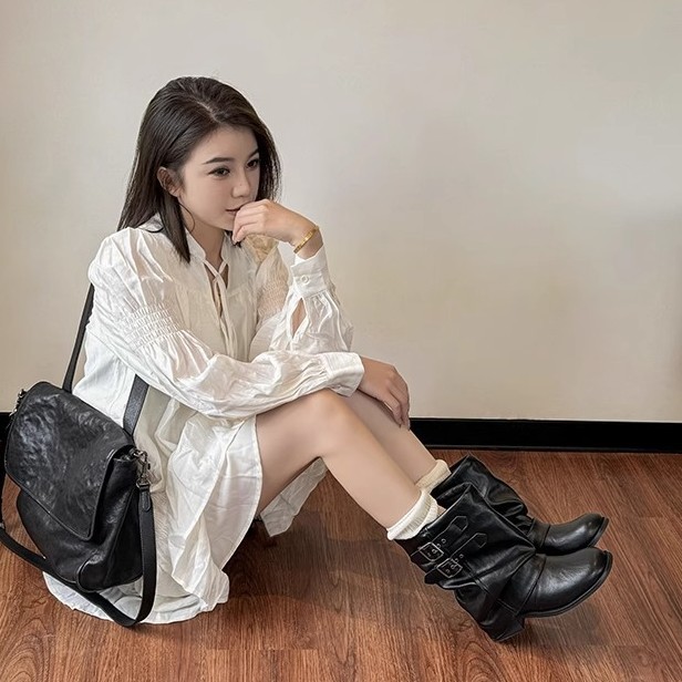 Short boots women's 2025 autum - đánh giá và giá Sewing Nylon