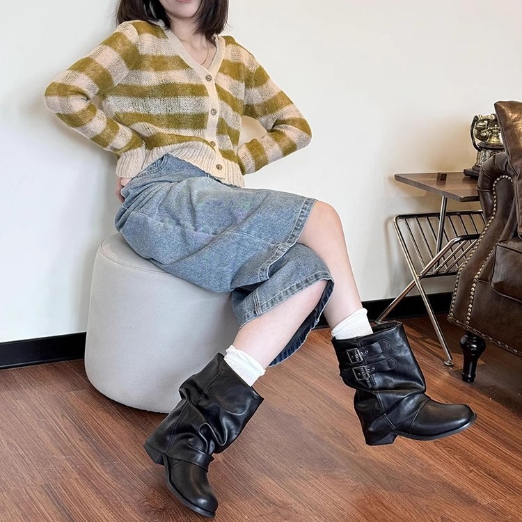 Short boots women's 2025 autum - đánh giá và giá Sewing Nylon