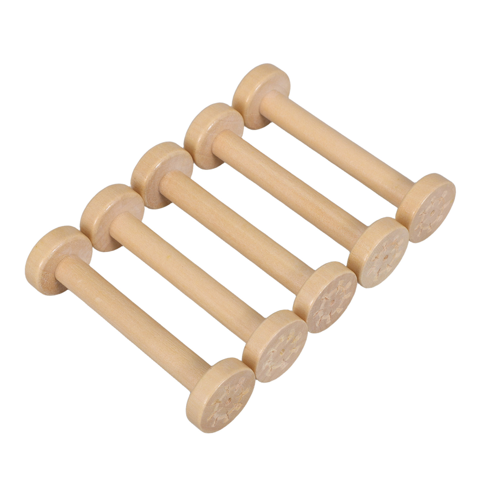 5Pcs Wooden Spools Natural Vin - đánh giá và giá Sewing In Textile