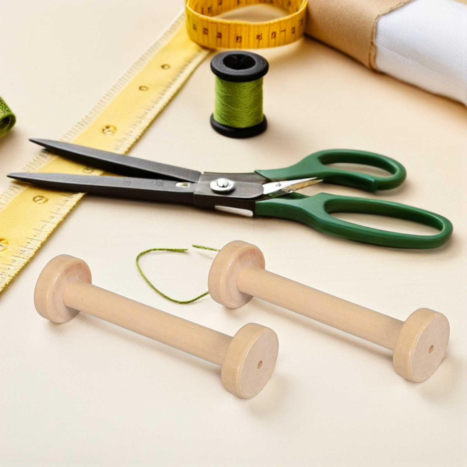 5Pcs Wooden Spools Natural Vin - đánh giá và giá Sewing In Textile