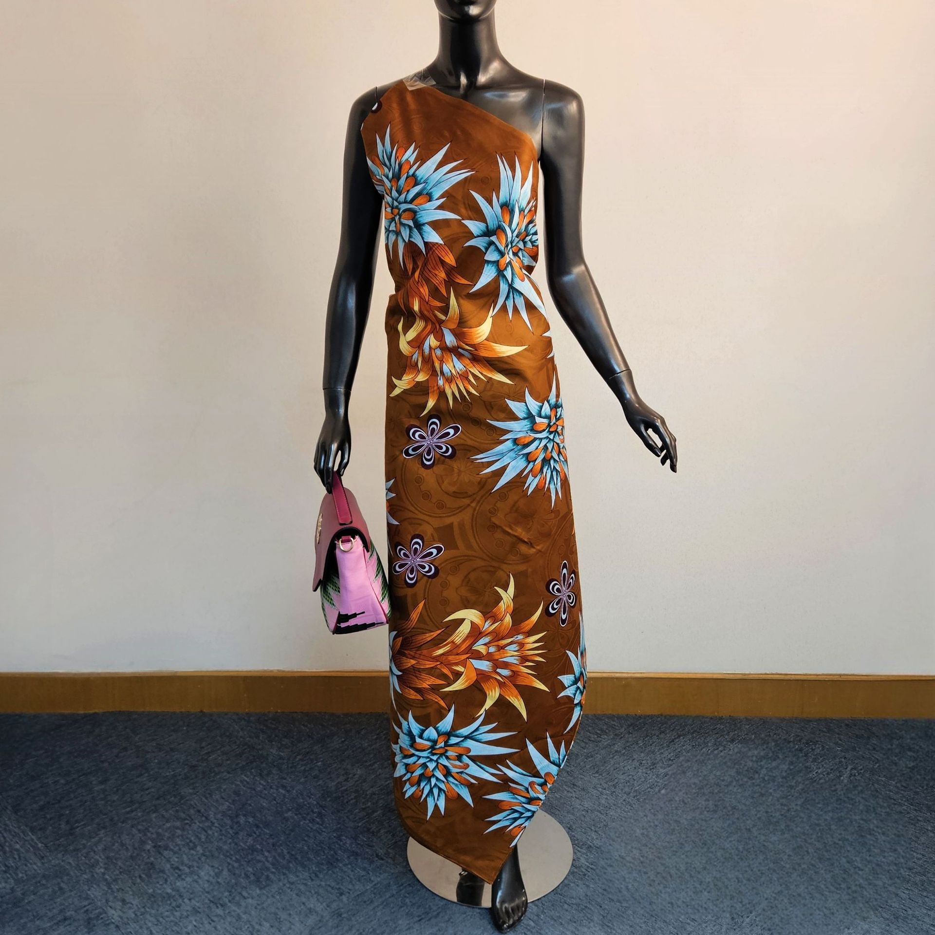 Brown Cotton African Wax Fabri - đánh giá và giá Sewing Batik Fabric