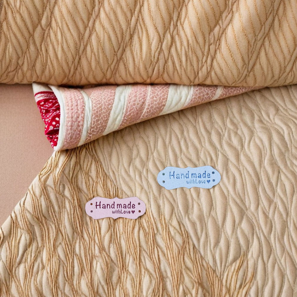 100Pcs Handmade Embossed Suede - đánh giá và giá Sewing Label