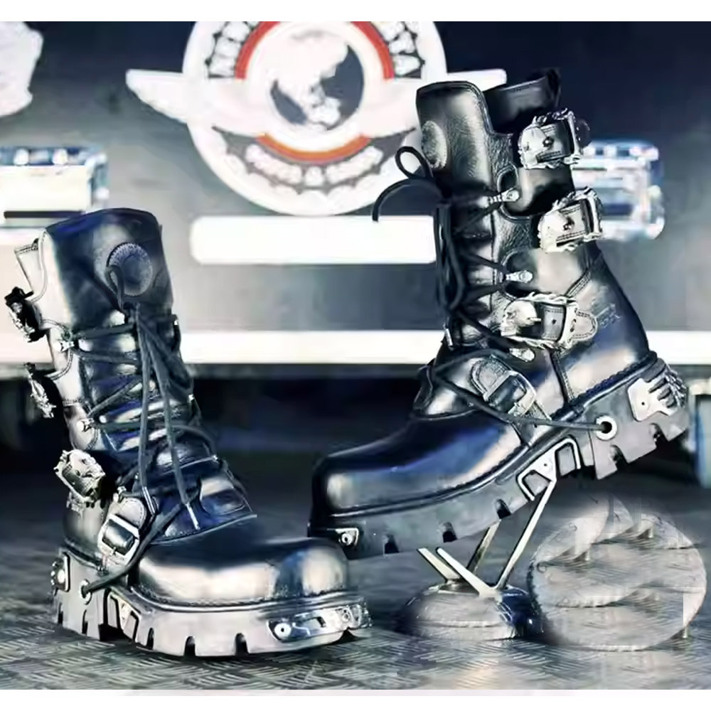 New Men's Punk Motorcycle Boot - đánh giá và giá Sewing Zipper