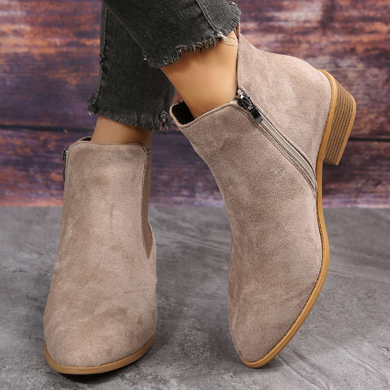 Women's Short Boots Autumn Poi - đánh giá và giá Sewing Zipper