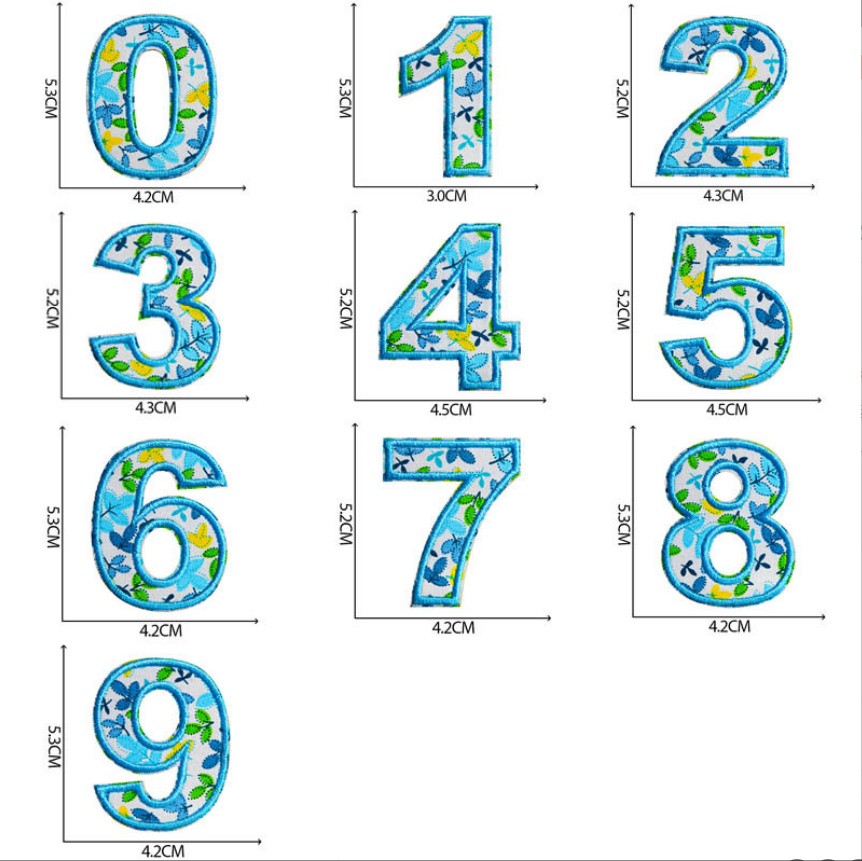 10 Pcs Blue Color Number Alpha - đánh giá và giá Sewing Id