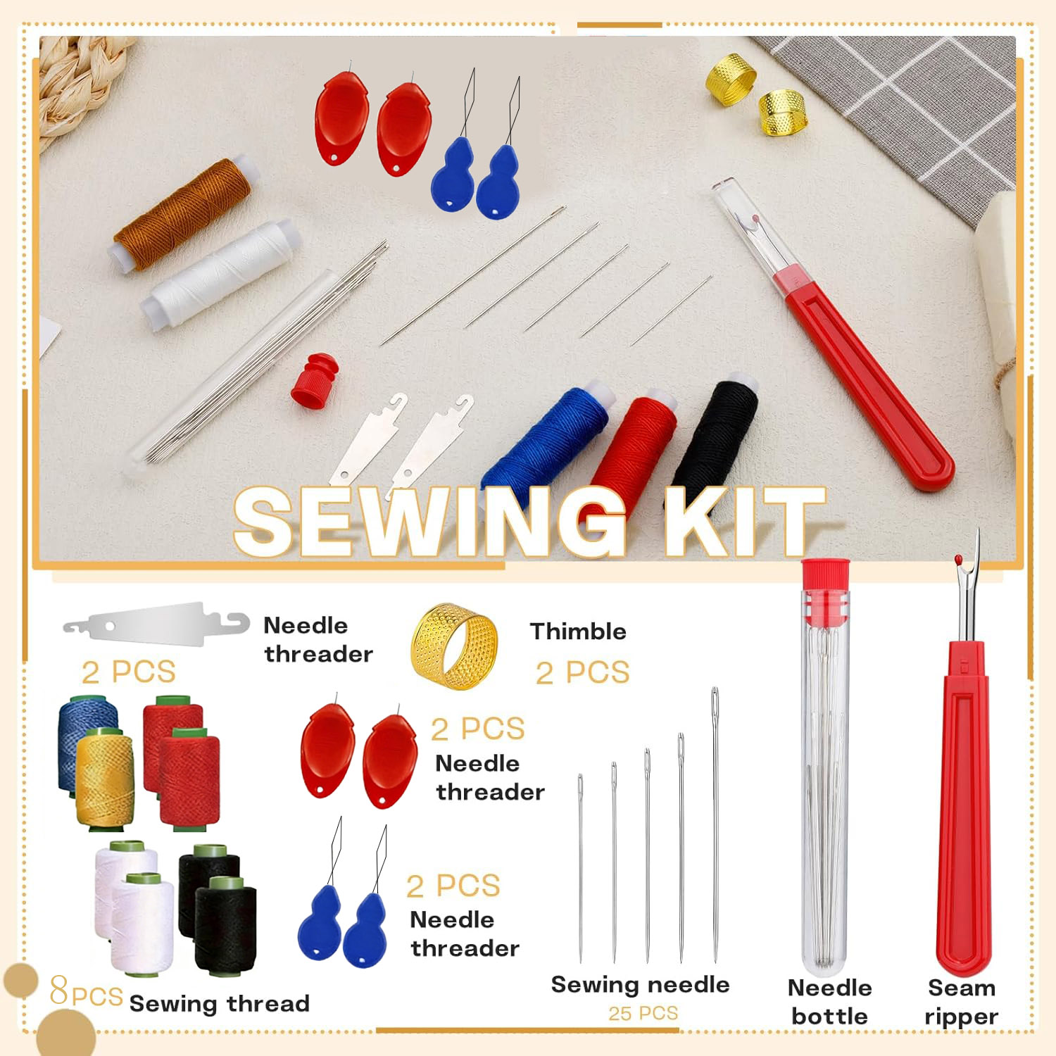 43pcs Big Eye Sewing Needle Ki - đánh giá và giá Sewing Repair