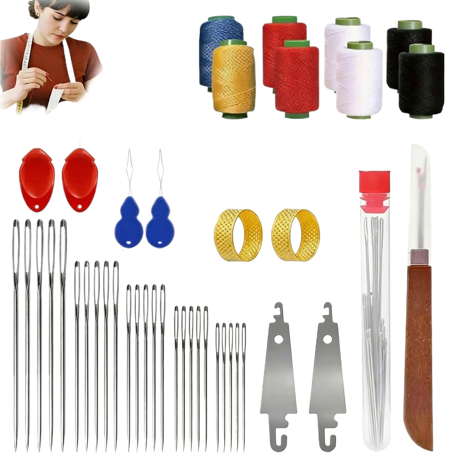 43pcs Big Eye Sewing Needle Ki - đánh giá và giá Sewing Repair
