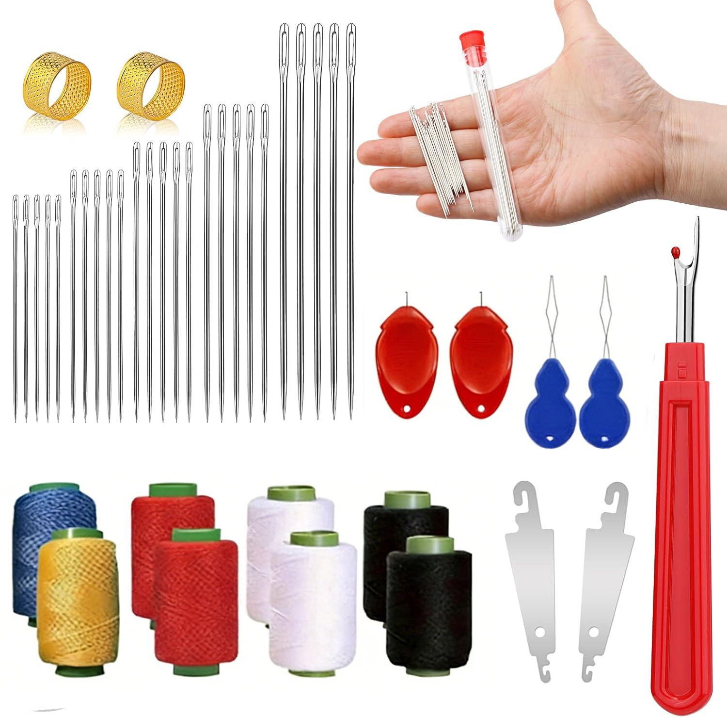 43pcs Big Eye Sewing Needle Ki - đánh giá và giá Sewing Repair