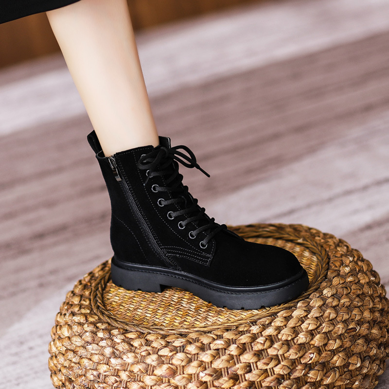 Womens Brown Suede Combat Boot - đánh giá và giá Sewing Nylon
