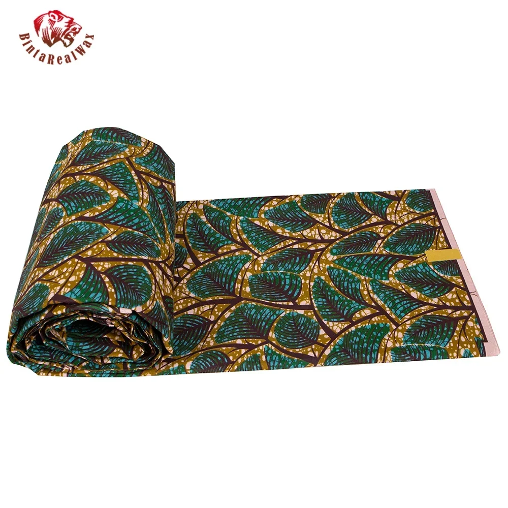Ankara African Print Leaf Patt - đánh giá và giá Sewing Batik Fabric
