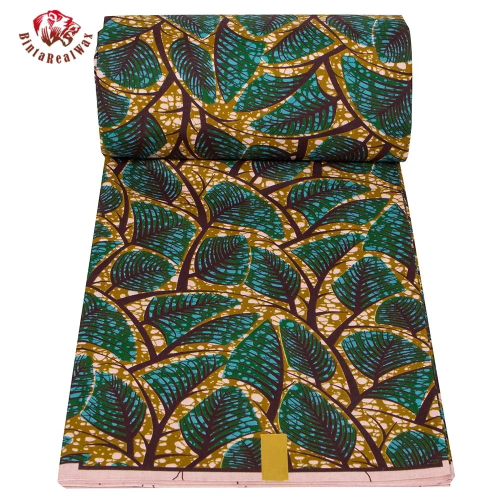 Ankara African Print Leaf Patt - đánh giá và giá Sewing Batik Fabric