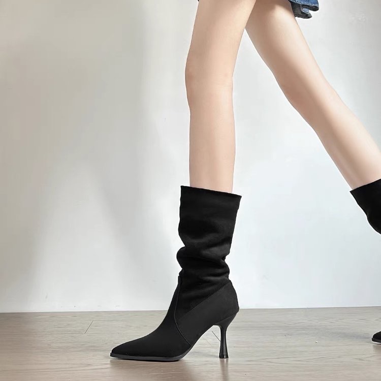 Cow Suede Mid-calf Modern Boot - đánh giá và giá Sewing Nylon