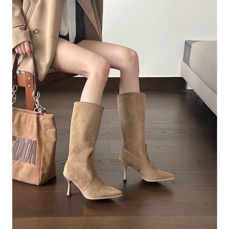 Cow Suede Mid-calf Modern Boot - đánh giá và giá Sewing Nylon