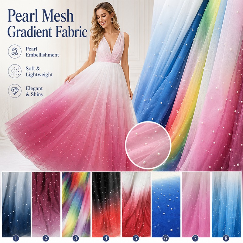 100x150cm Pearl Mesh Gradient  - đánh giá và giá Sewing Batik Fabric
